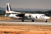 Air Nostrum Fokker 50 in Faro (FAO / LPFR) Portugal, 1997